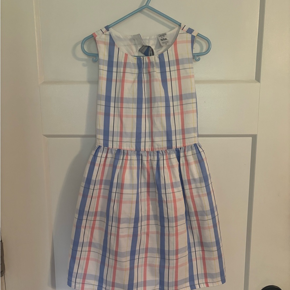 Carter’s Plaid Sleeveless Girls Dress
